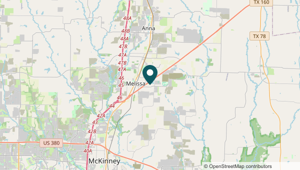 Service area map for Melissa